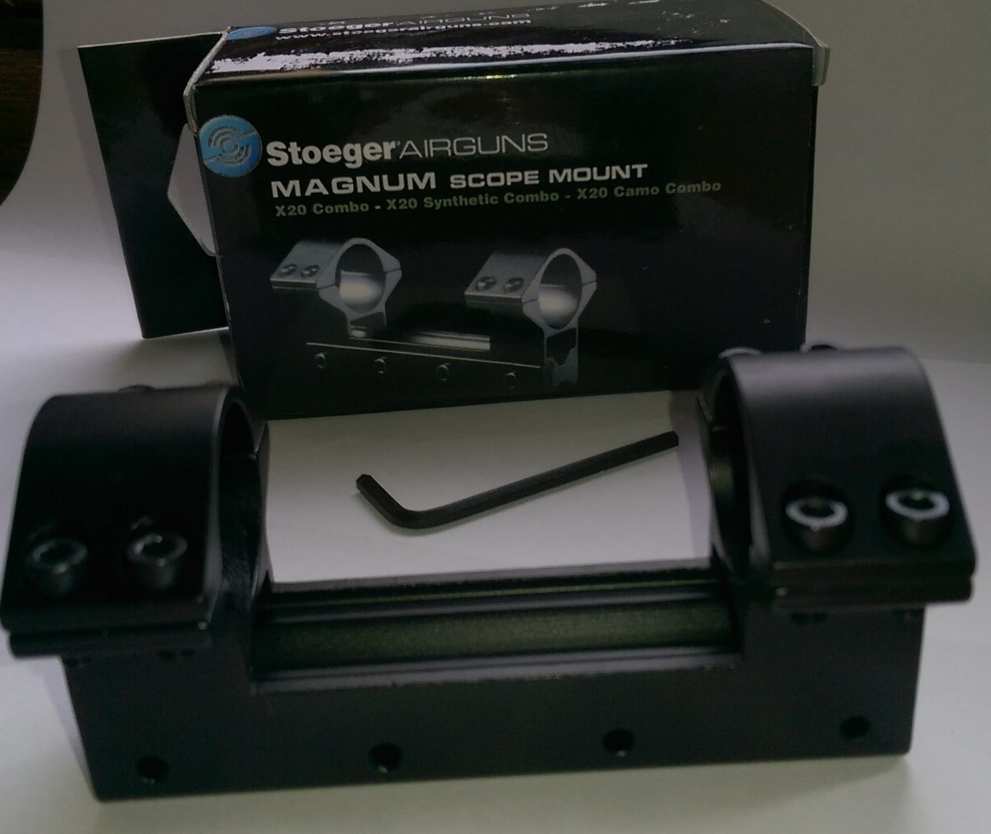 Colliers STOEGER 25.4 mm  / 1" sur support monobloc "Magnum" pour rail 11 mm