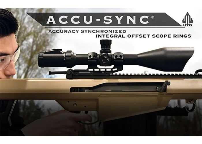 Colliers UTG ACCU-SYNC diam. 25.4mm Profil haut avec déport 50 mm d'offset pour rail 21 mm Picatinny