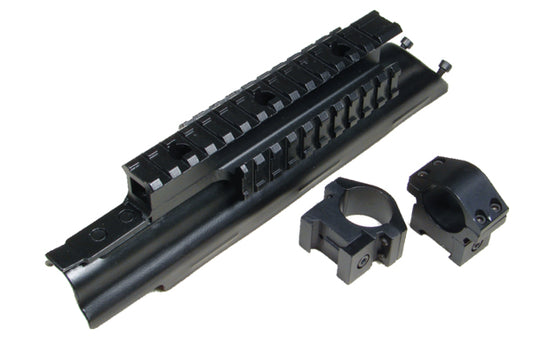 Capot tactique pour AK / MAK90 montage Tri-rail avec anneaux inclus (3 rails picatinny) - UTG Leapers (T22MNT-T970TR)
