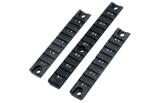Lot de 3 rails picatinny (rails 21mm) pour G36 et Types 36 un long et deux medium - UTG Leapers