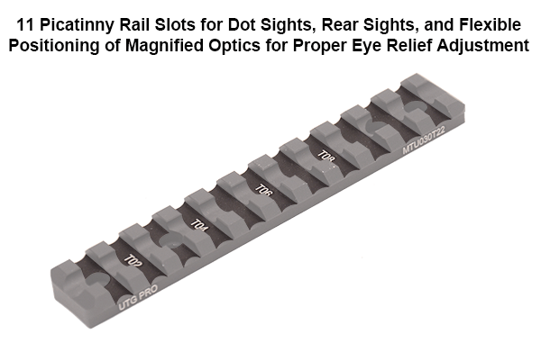 Rail picatinny (21 mm) pour RUGER 10/22 - UTG PRO Leapers - Fabriqué aux USA (T22MTU030T22)