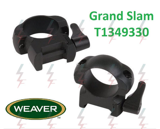 Collier acier WEAVER GRAND SLAM avec levier de verrouillage 1"/25,4mm extra haut noir (T1349330)