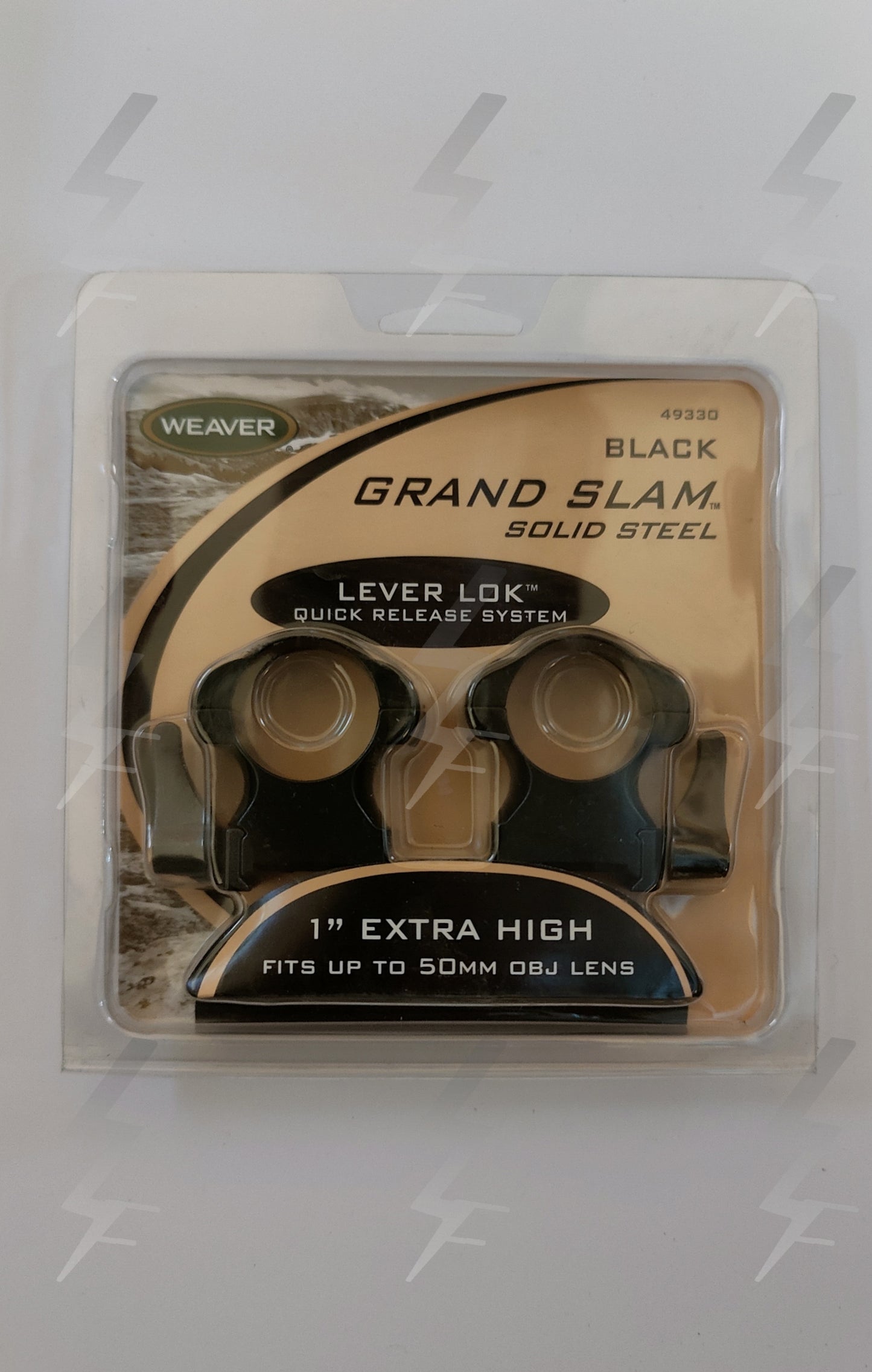 Collier acier WEAVER GRAND SLAM avec levier de verrouillage 1"/25,4mm extra haut noir (T1349330)